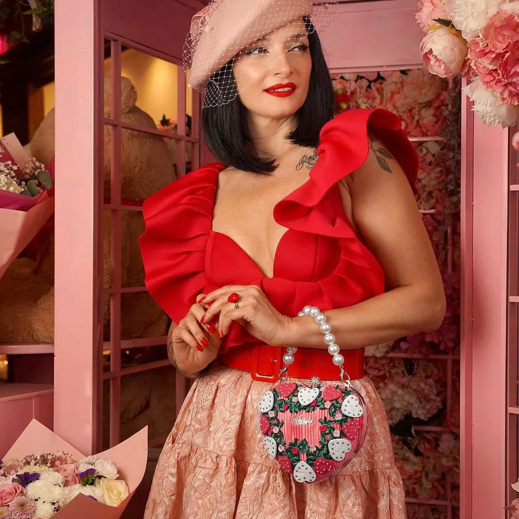 The Flower Shop - Pink Edition - Heart Evening Bag