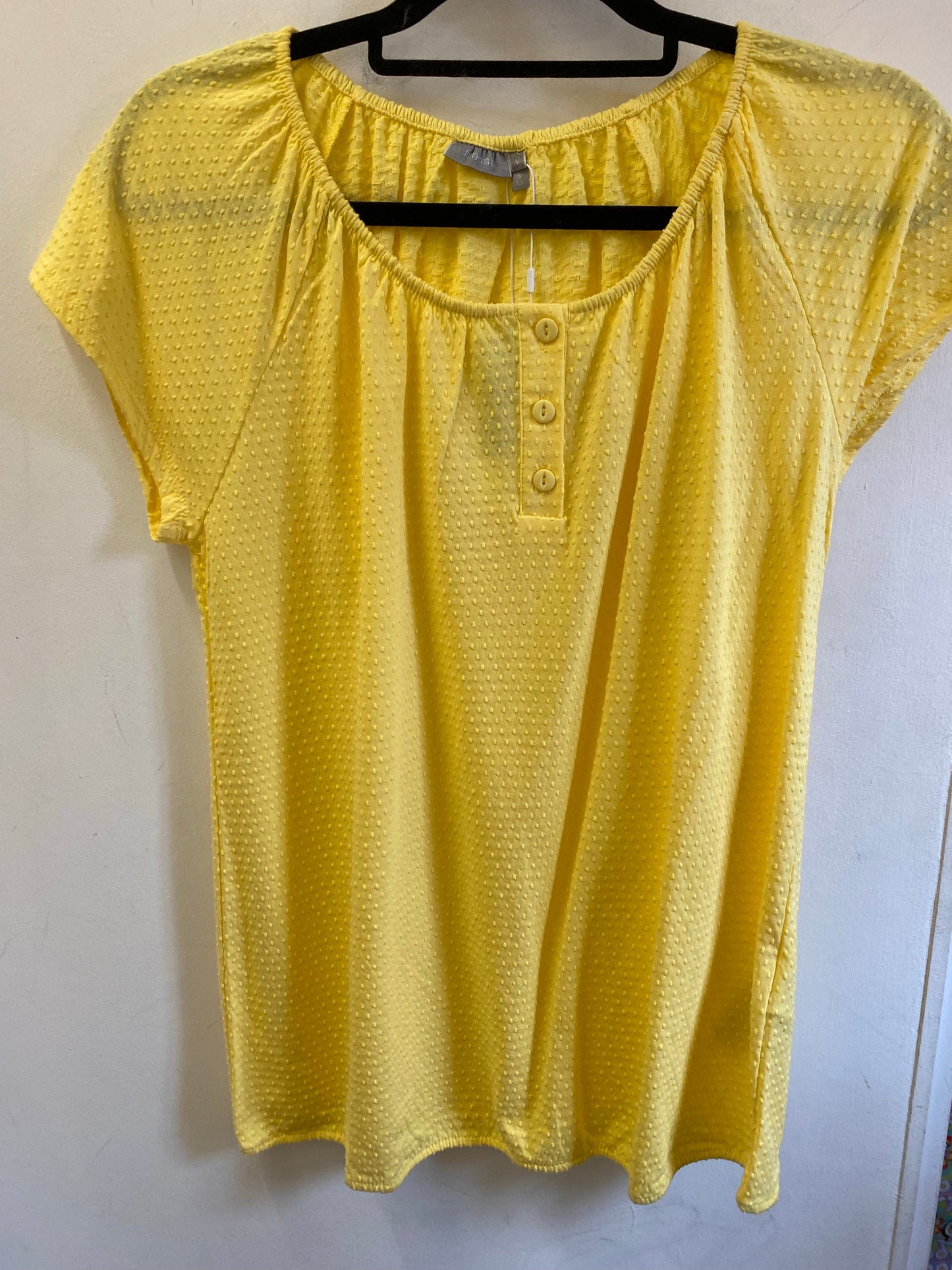 *Frvedobby Yellow Textured T-Shirt*