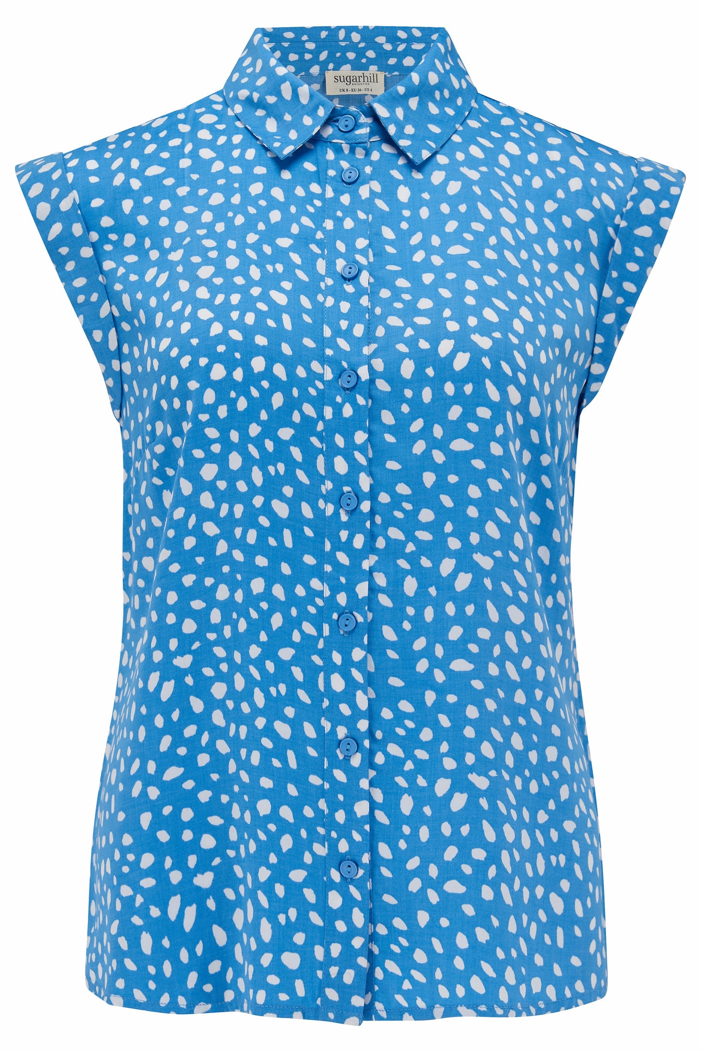 *Dora Shirt - Cornflower Blue Spot*